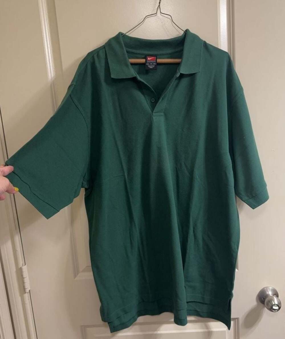 Vintage Nike Team Polo Shirt Green XL